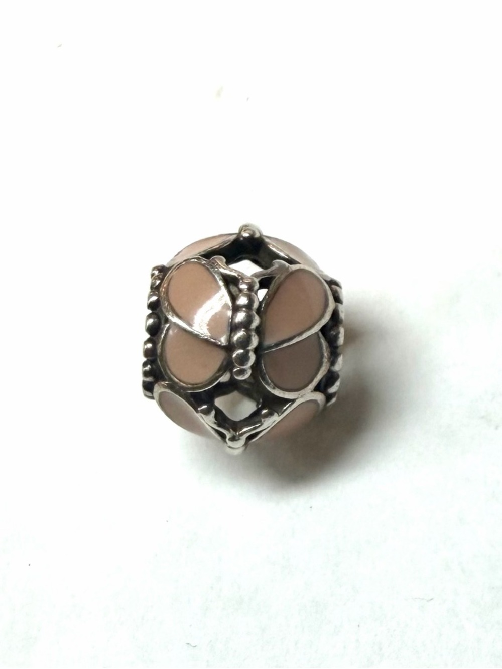 Pandora Pink Enamel Clover Motif Charm